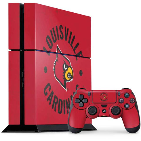 University of Louisville Cardinals Faded PlayStation PS4 Skins